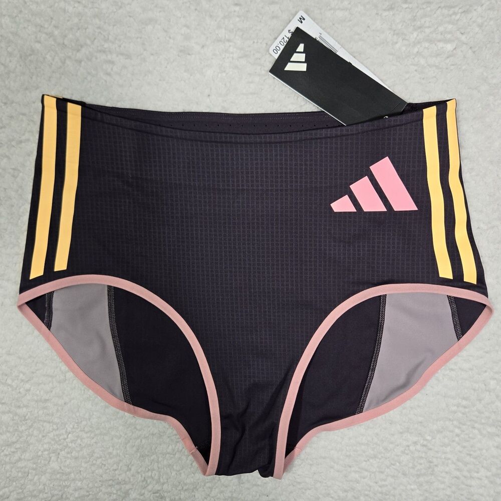 $120 Adidas Promo Distance Sprint Brief Running Shorts Womens Medium IN1195 M